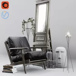 LOFT SET ARMCHAIR 3D model