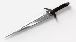 Long dagger Low-poly 3D model