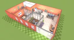 Low Poly Modular Office Pack Low-poly 3D model