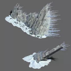 Map-Big Stone Stele-Extreme Cold-Stone Mountain 12 3D model