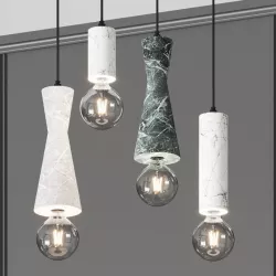 Market Set Mineral Pendant Lamps 3D model