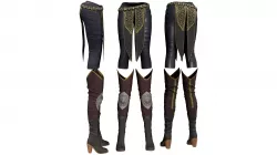 Medieval Female Pants With Boots Low-poly 3D model
