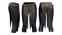 Medieval Female Pants With Loincloth Low-poly 3D model