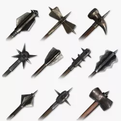 Medieval Maces and Hammers Pack Low-poly 3D model