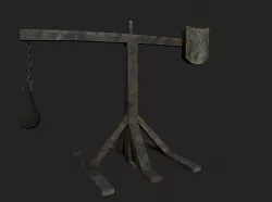 Medieval Quintain Low-poly 3D model