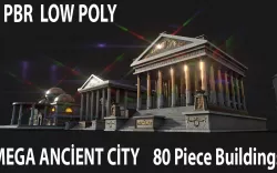 Mega Roman City Pack Low-poly 3D model