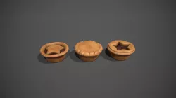 Mince Pies - Christmas Pies Low-poly 3D model