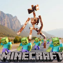 Minecraft Siren Head Rigged 3D model