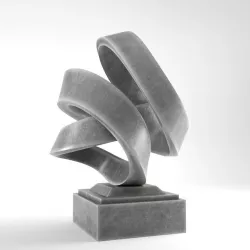 Modern Decorative Abstract Stone Art Sculpture 13 3D model