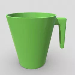 Mug 5 Low-poly 3D model