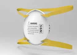N95 Face-Mask ready to use model with official design Low-poly 3D model