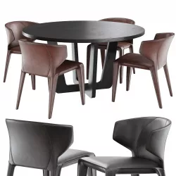 natuzzi clio chair circus table 3D model