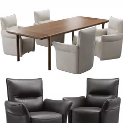 natuzzi mama chair kendo table 3D model