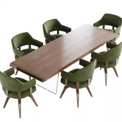natuzzi valle chair phantom table 3D model