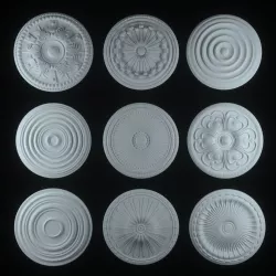 Nine stucco models 3D model