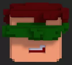  Ninja head voxel 3D VOX 3D model