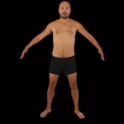 No440 - Nude Male T Pose 3D model