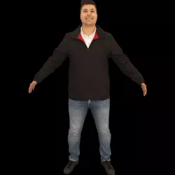 No442 - Winter Male A-pose 3D model