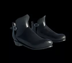 Old shoes black Leather 3D model