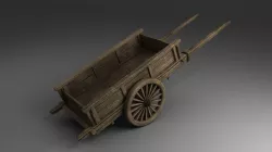 Old Wheel Barrow 3D model 3D model