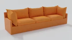 Orange Couch 3D model