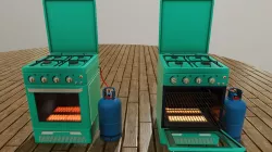 Oven-Cooker Low-poly 3D model