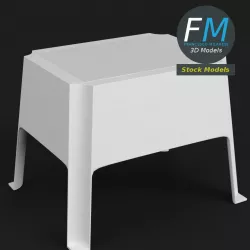 Plastic stool 3D model