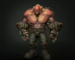 Puncher Low-poly 3D model