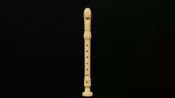 Recorder Flute Low-poly 3D model