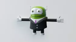  Robot character man for game animation Low-poly 3D model