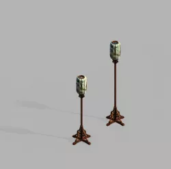 Royal Palace-Shabak-Vertical Palace Lantern 3D model