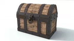 Rusted chest Low-poly 3D model