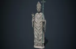 Saint Statue Low-poly 3D model