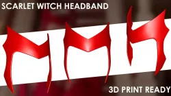 Scarlet Witch Wanda vision Head band 3D Print ready Low-poly 3D model