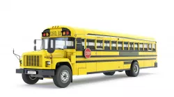 School Bus Low-poly 3D model