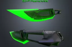 Sci-fi Plasma Knife Low-poly 3D model