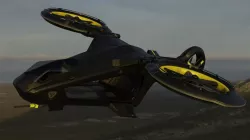 Scifi futuristic security helicopter Low-poly 3D model