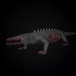 SCP 682 Low-poly 3D model