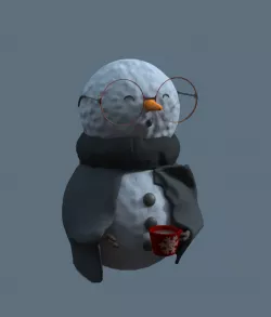 Sick snowman 3D model