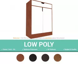 Simple Shoes Rack - Design 01 Low-poly 3D model