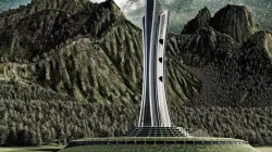 Skyscraper 3D model with Landscape Game Ready UE4 3D model