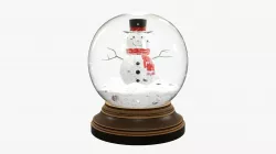 Snow globe with snowman 3D model
