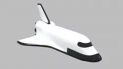 Space Rocket 9 Shuttle Low-poly 3D model