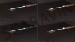 Spoon Laguiole style Low-poly 3D model