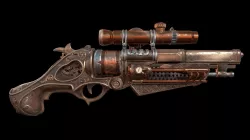 Steampunk Gun 3D mode  texture 4k Low-poly 3D model