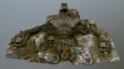 Stone Worrior Low-poly 3D model
