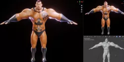 Stylized Character Man - Blender Cycles And Eevee - Hecxa 3D model