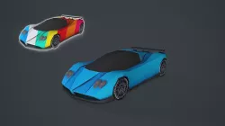 Stylized Hyper Car 01 - Low Poly Game Vehicle Car - Race Car Low-poly 3D model