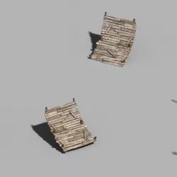 Surface-Yellow River Dam-Step Road 3D model