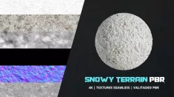 Texture Snowy Terrain 4k Pbr - 16bit - 07 Texture